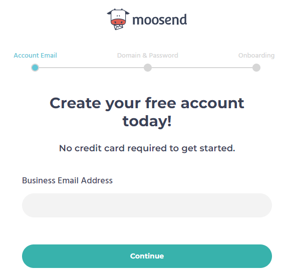 sign up moosend