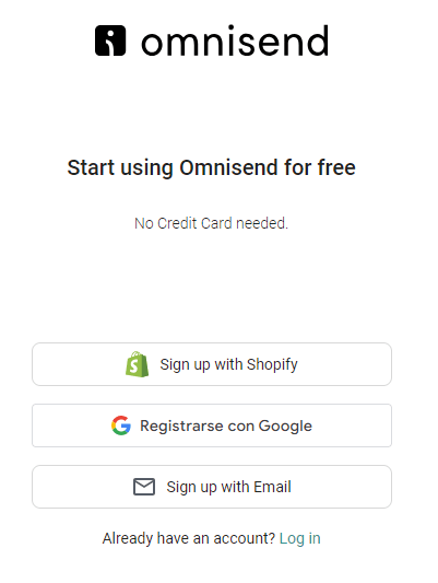 Omnisend sign up