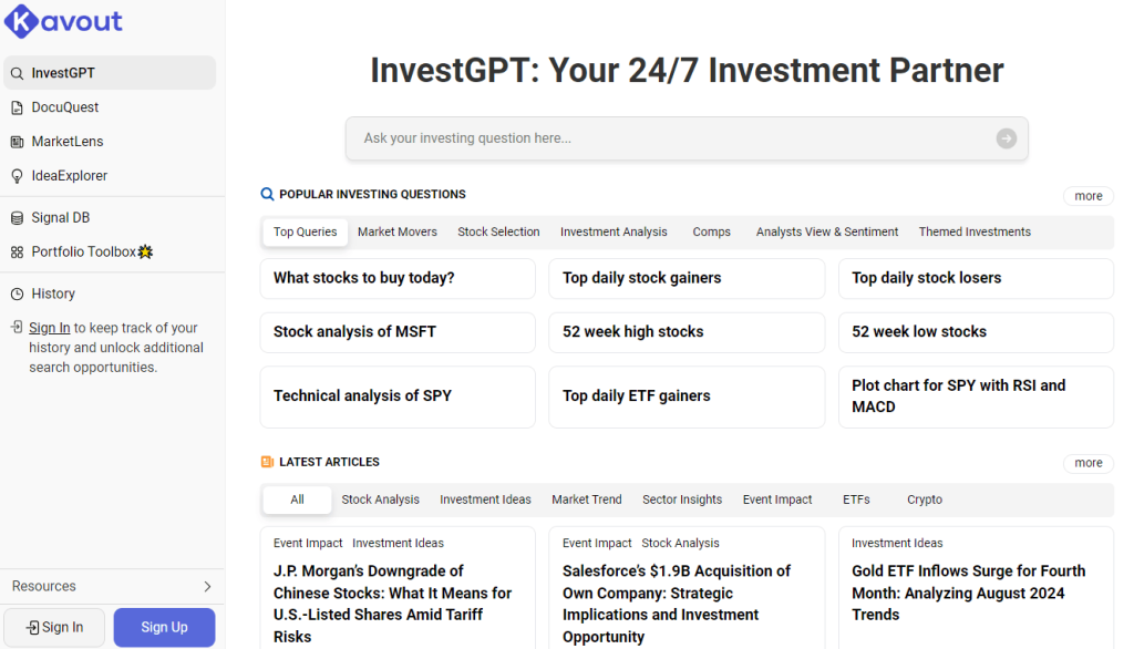 kavout investing bot