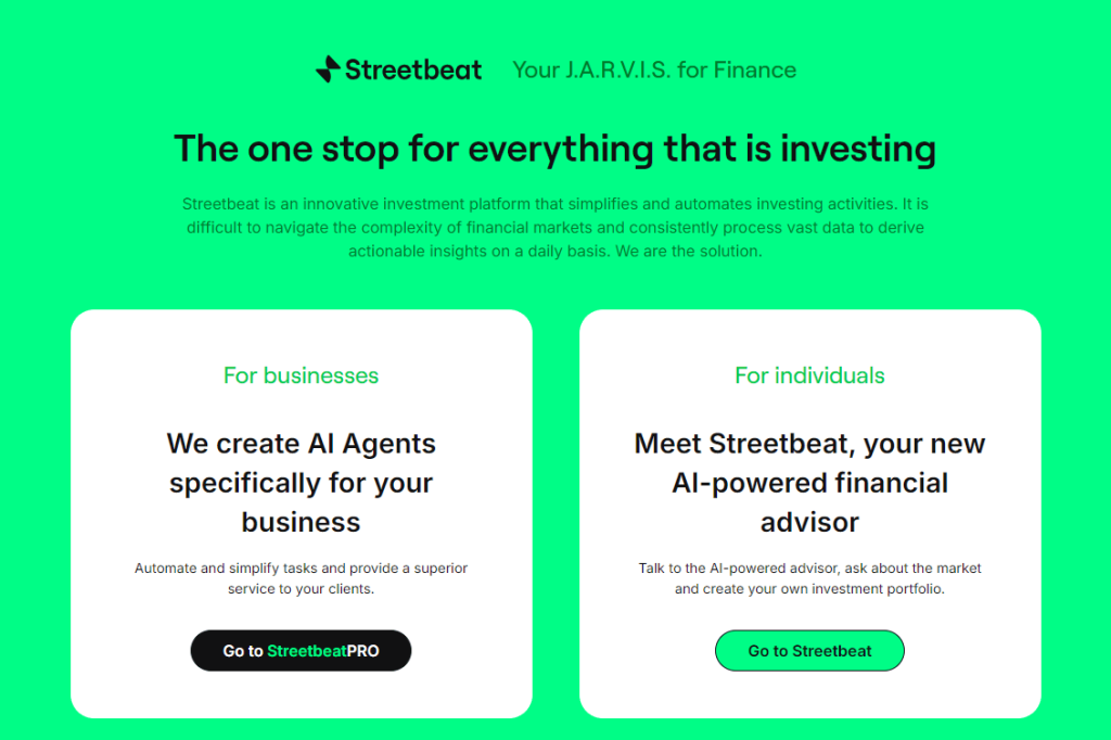 streetbeat bot con IA para trading de acciones